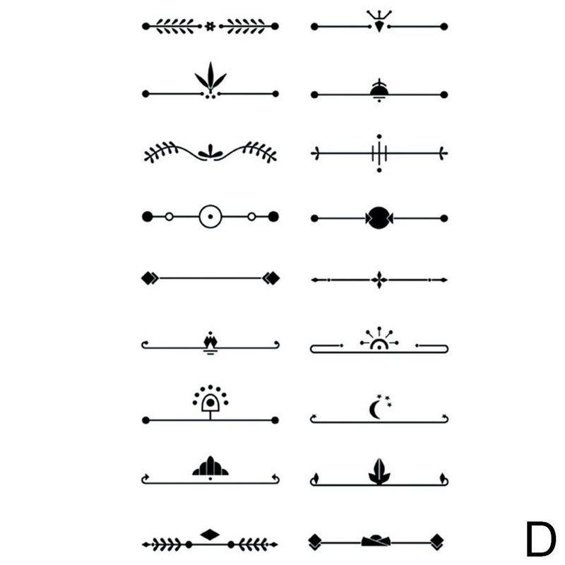 Minimalist Waterproof Temporary Tattoo Stickers, Semi-Permanent, Long-Lasting, Waterproof, Rub-Resistant, Realistic Tattoo Colors, Won't Fade. 1pc